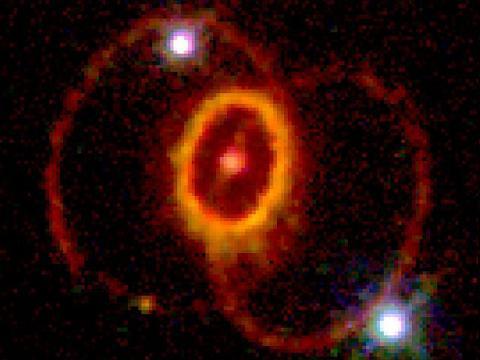 Supernova 1987A la 10 ani de la observare Materialul ejectat după explozie se îndepărtează cu viteză