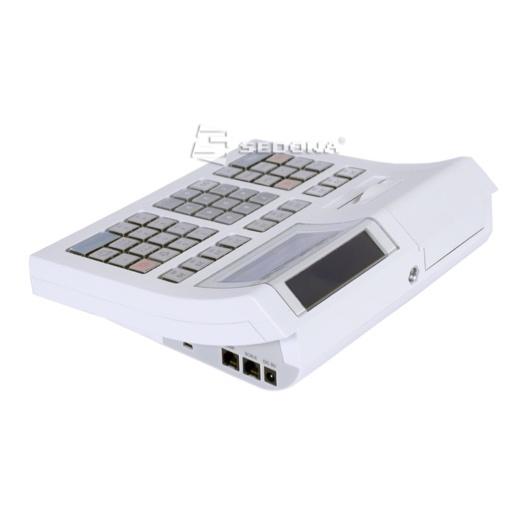 Interfete de conectare: 1 x LAN (RJ45); 1 x mini-usb; 1 x sertar de bani (RJ11); 1 x RS232C pt. PC, cantar sau alte periferice; Modem GSM / GPRS incorporat; Optional: Bluetooth.