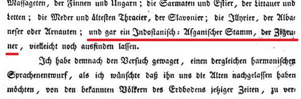 idea was not entirely new, since in 1771, Christian Wilhelm Büttner had already mentioned in the foreword to a book 4 that in Europe there is even an Indostano-Afghan tribe, the Rroms Further