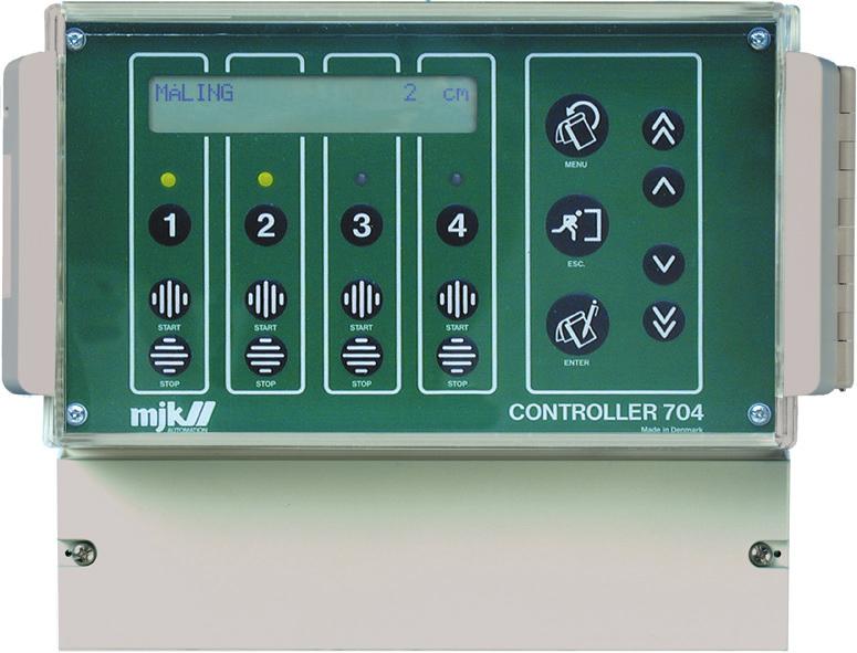 A P A R A T E D E C O M A N D Ă P O M P Ă Aparatele de comandă pompă cu transmiţătoare de nivel ultrasonice şi hidrostatice produse de MJK controlează şi monitorizează în mod sigur nivelul lichidelor