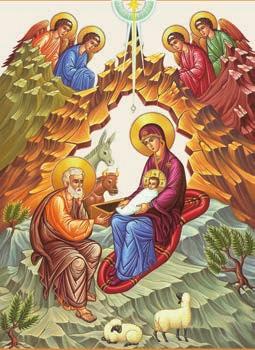 În ajunul Crăciunului, preotul merge din casă în casă cu icoana Nașterii Domnului. El vesteşte tuturor creştinilor apropierea marii sărbători. Tot acum se cântă și colinde.