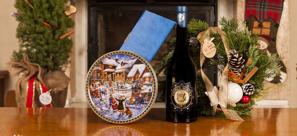 decorative de Crăciun, etichetă de carton personalizată Vin românesc roșu sec, Prince Mircea