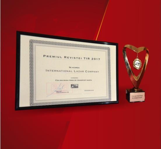 Company obținând Premiul pentru cea mai mare firma de transport românească.