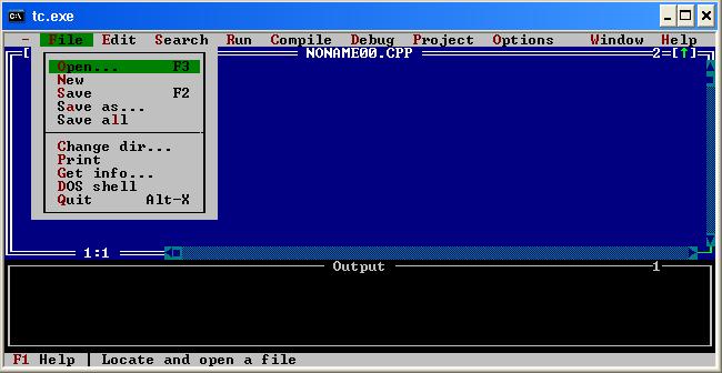 1. Elemente generale ale limbajului C Ecranul de lucru albastru (fig.1.1) permite editarea programului sursă.