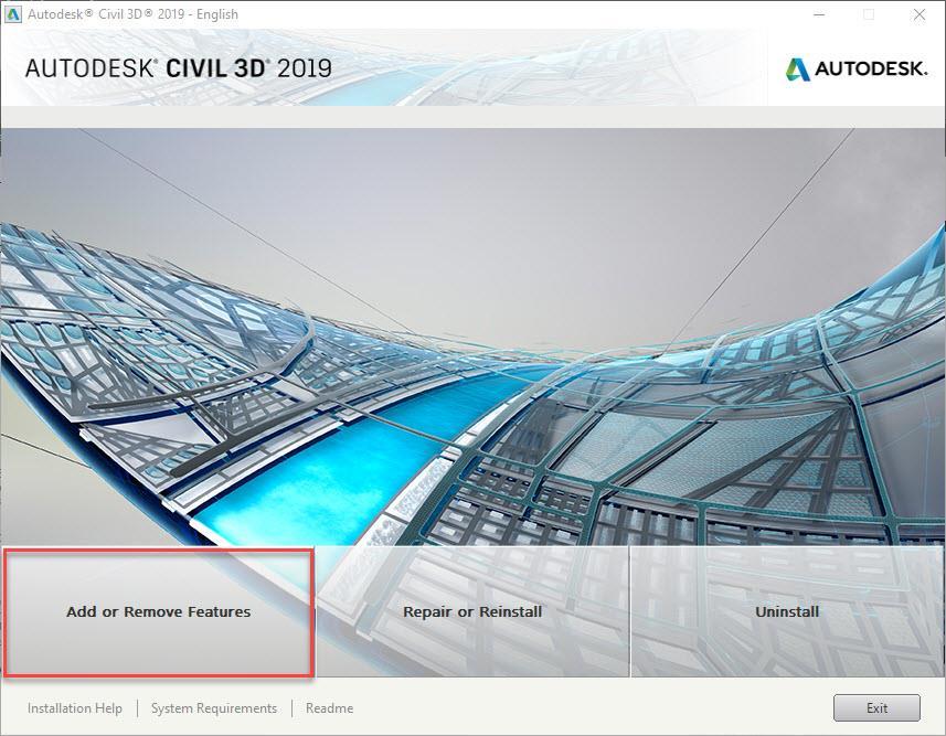 Dupa ce ati selectat aplicatia Autodesk Civil 3D 2020, tastati butonul Uninstall, moment