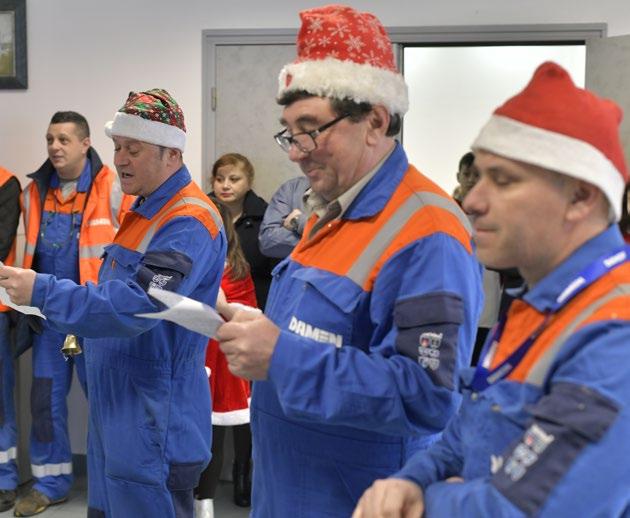 The programme was completed by the children of Oana Durac from the Finance Department and Mircea Lepădatu from the Hull Division IA Welding, who performed with talent and sensibility a carol medley.