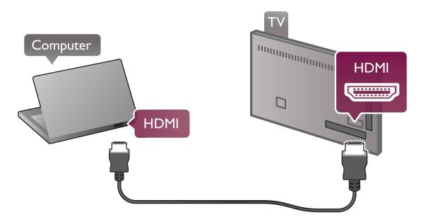 i utiliza un adaptor DVI la HDMI pentru conectarea PC-ului la intrarea HDMI, respectiv un cablu audio S/D pentru conectarea la intrarea AUDIO IN - VGA/DVI din partea posterioar" a televizorului.