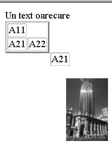 156 Manual de Informatică pentru clasa a XII-a Exemplul 4.62. Elementul părinte al lui IMG este elementul TD (nu TABLE). Poziţionăm absolut şi elementul TD.