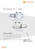 Multilux 4 Set Design-Edition Cu două racorduri de conectare, tip colţ şi drept, pentru racorduri de radiator R1/2 şi G3/4, pentru sisteme monotubular