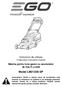 Instructiuni de utilizare (Traducerea manualului original) Masina pentru tuns gazon cu acumulator 56 VOLTI LI-ION Model LM2122E-SP Avertisment: Pentru